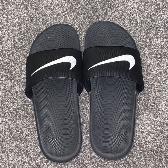 Nike Other - Boys black and white nike slides